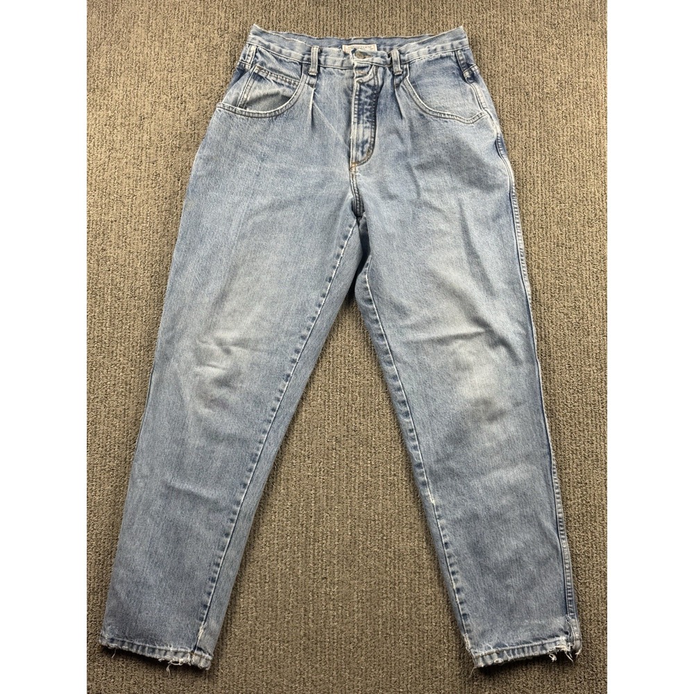 VTG Guess Womens 33 Georges Marciano Pleated Jeans High Rise USA Light Wash
